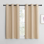 NICETOWN Room Darkening Draperies Window Curtain Panels, Thermal Insulated Grommet Room Darkening Curtains for Bedroom (Biscotti Beige, 2 Panels, W42 x L50 -inch)