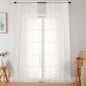 Extra Long Sheer Ivory Curtains for Bedroom Living Room 120 Inches Long 2 Panels Set, Solid Soft Light Filtering Rod Pocket Sheer Window Curtains, Ivory, Each 42" Wx120 L Inch