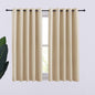 NICETOWN Room Darkening Curtain Panels for Cafe, Thermal Insulated Grommet Room Darkening Draperies/Drapes for Window (Biscotti Beige, 2 Panels, W70 x L54 -inch)
