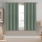H.VERSAILTEX Blackout Curtain for Bedroom Small Window Kitchen Blackout Curtains 45 inch Length Energy Saving Solid Grommet Blackout Drape, One Panel, Green Bay, 52" W x 45" L