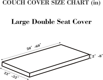 Couch Covers for 2 Cushion Sofa Pet Friendly Couch Cushion Covers Universal Sofa Covers Washable Stretch Slipcovers for Sectional Sofa (Texture Light Coffee,Large Double Seat Cover)