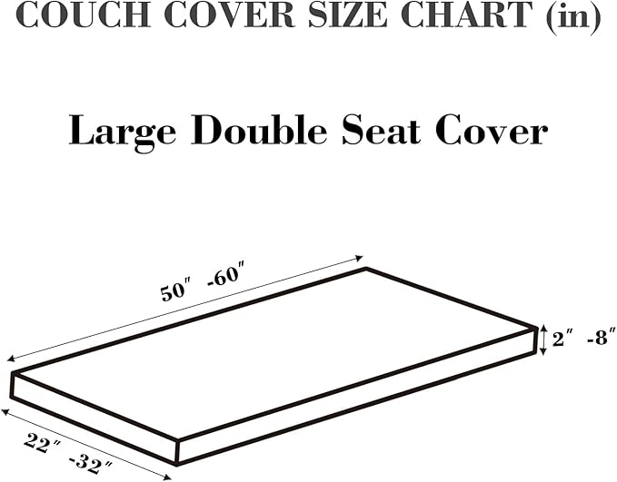 Couch Covers for 2 Cushion Sofa Pet Friendly Couch Cushion Covers Universal Sofa Covers Washable Stretch Slipcovers for Sectional Sofa (Texture Gray,Large Double Seat Cover)