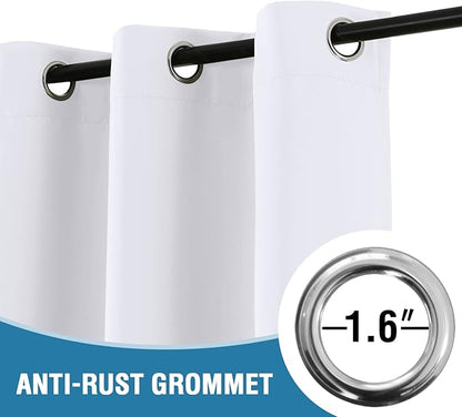 H.VERSAILTEX Doorway Curtain Blackout Closet Door Curtain Room Divider Window Treatment Curtain for Bedroom Thermal Insulated Privacy Drape Soundproof Grommet, 42 x 80 inches, 1 Panel, White