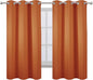 LEMOMO Orange Blackout Curtains 38 x 63 Inch Length/Set of 2 Curtain Panels/Thermal Insulated Room Darkening Blackout Curtains for Bedroom
