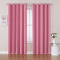 ChrisDowa Blackout Curtains 70 inches Wide for Bedroom - 2 Panels Set Extra Wide Grommet Thermal Insulated Room Darkening Curtains for Living Room (Pink, 70 x 84 Inch)