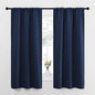NICETOWN Bedroom Curtains Blackout Draperies, Home Decorations Thermal Insulated Solid Pole Top Blackout Drapes for Living Room (Navy, 1 Pair, 34-inch W x 63-inch L)