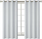 BGment Room Darkening Curtains 63 Inches Long - Grommet Thermal Insulated Drapes Window Treatment Curtains for Bedroom, 2 Panels, 52 x 63 Inch, Greyish White