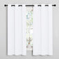 NICETOWN White Window Curtain Panels - 50% Light Blocking Curtains for Bedroom & Dining Room Window (Set of 2, 42 inches x 63 inches)