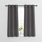 NICETOWN Bedroom Blackout Curtains 54 inch Long - Window Treatment Thermal Insulated Solid Grommet Room Darkening Drapes for Flat/Apartment (Set of 2, W37 x L54, Grey)