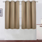 LEMOMO Natural Blackout Curtains/38 x 54 Inch/Set of Two Panels Grommet Living Room Curtains