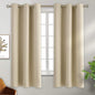 BGment Room Darkening Curtains 63 Inches Long - Grommet Thermal Insulated Drapes Window Treatment Curtains for Bedroom, 2 Panels, 38 x 63 Inch, Beige