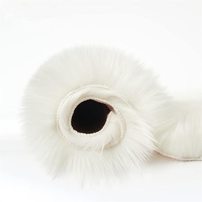 EasyJoy Ultra Soft Fluffy Shaggy Area Rug Faux Fur Rug Chair Cover Seat Pad Fuzzy Area Rug for Bedroom Floor Sofa Living Room (4 x 6 ft Rectangle, White)