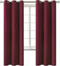 BGment Blackout Curtains for Bedroom - Grommet Thermal Insulated Room Darkening Curtains for Living Room, Set of 2 Panels (42 x 72 Inch, Burgundy)