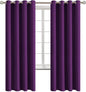 BGment Blackout Curtains for Bedroom - Grommet Thermal Insulated Room Darkening Curtains for Living Room, Set of 2 Panels (52 x 72 Inch, Purple)