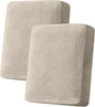Couch Cover Stretch Velvet Sofa Cushion Cover 2-Piece - Elastic Washable Slipcover for Seat or Backrest, Couch Seat Covers for Sofas (Taupe)