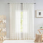 YJ YANJUN Vintage Lace Curtains 80 Inch Length Victorian Floral Cream Sheer Curtain Panels for Living Room 2 Panels Privacy Room Divider for Room Separation Country Farmhouse Decor Off White/Ivory