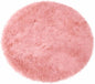 Goolela Pink Circle Rug 4ft for Girls Bedroom Round Fuzzy Fluffy Faux Fur Carpet Living Room Dorm Furry Cute Home Decor