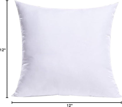 MIULEE Throw Pillow Insert Premium Pillow Stuffer Sham Square for Decorative Cushion Bed Couch Sofa 12x12 Inch