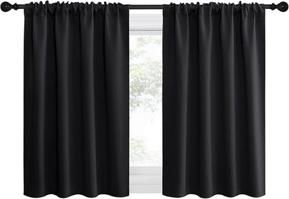 NICETOWN Halloween Kitchen Window Curtains Over Sink, Energy Smart Decoration Thermal Insulating Blackout Drapes/Draperies for RV Bunk (2 Panels, 42 inches Wide by 30 inches Long)