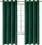 BGment Blackout Curtains for Bedroom - Grommet Thermal Insulated Room Darkening Curtains for Living Room, Set of 2 Panels (52 x 72 Inch, Emerald Green)