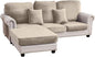 Couch Cover 3-Piece Elastic Velvet Couch Cushion Covers & Chaise Slipcovers for L-Shaped Sofas - Sofa Seat Covers Washable, Soft Protector for Couches (2 Seater + Chaise, Taupe)