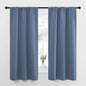 NICETOWN Bedroom Curtains, Home Decoration Solid Thermal Insulated Draperies & Drapes, Blackout Window Curtains for Kitchen (Stone Blue, 2 Panels, 34 in x 63 in (W x L))