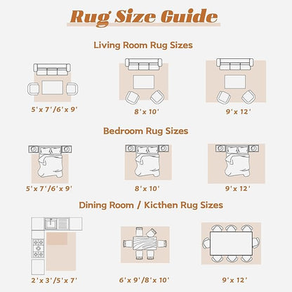 Area Rug 5x7 Washable Rug, Vintage Boho Medallion Rugs Non-Slip Soft Low Pile Large Distressed Rug Indoor Retro Carpet for Living Room Bedroom Dining Room Office (TribalMedallionMulti, 5'x7')