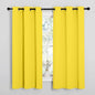 NICETOWN Bright Yellow Nursery Essential Thermal Insulated Solid Grommet Top Short Curtains/Drapes for Son's Room (1 Pair, 42 x 63 inches)