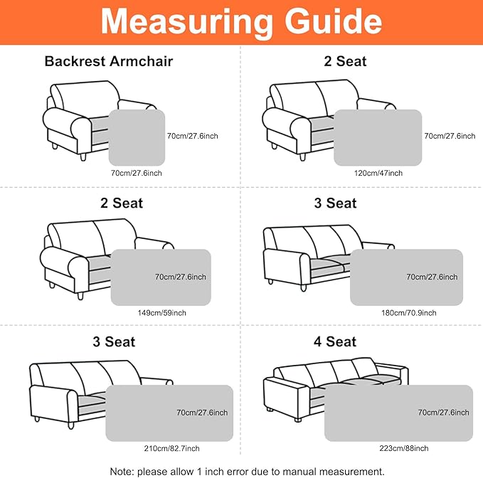 Smiry Couch Cover for Dogs Washable, Non Slip Fuzzy Pet Couch Covers for 3 Cushion Sofa Pet Friendly, Thick Soft Sofa Slipcovers Cushion Protector (Grey, 27.6" x 27.6")