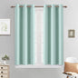 Yakamok Blackout Curtains for Bedroom，Thermal Insulated Room Darkening Drapes for Living Room, Set of 2 Panels (Aqua,38 x 45Inch)