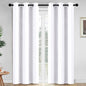Yakamok Blackout Curtains Room Darkening Thermal Insulated Window Panels,Solid Grommet Top Drapes for Bedroom/Living Room(42Wx84L, Pure White, 2 Panels)