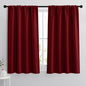 RYB HOME 54 inch Blackout Curtains for Living Room, Rod Pocket Thermal Insulated Small Window Drapes Room Darkening Shades for Bedroom Studio Dorm, W 42 x L 54 inch, Set of 2 Panels, Burgundy Red