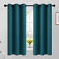 Yakamok Blackout Curtains for Bedroom 2 Panels Set 63 Inch Length Thermal Insulated Room Darkening Dark Black Out Drapery Grommet Window Treatments Drapes for Living Room,42x63, Dark Teal