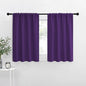 NICETOWN RV Blackout Curtains for Camper Windows, Royal Purple, 34" x 36", Set of 2, Kitchen Curtains, Short Blackout Drapes, Thermal Insulated Rod Pocket Window Treatment Draperies for Nursery