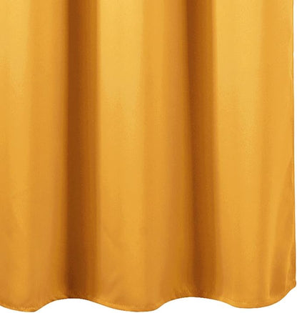 LEMOMO Blackout Curtains 66 x 54 Inch Long Yellow Curtains Set of 2 Panels Room Darkening Curtains for Bedroom and Living Room