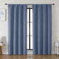Simplebrand Ava Denim Blackout Curtains for Bedroom 84 Inch Length 2 Panels Set, Solid Thermal Insulated Privacy Living Room Window Treatment Curtains Blackout Drapes, W50 x L84 Inch, Denim