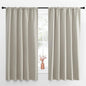 NICETOWN Blackout Curtains for Living Curtains, Room Darkening Window Curtain Panels, Easy-Care Solid Thermal Insulated Draperies/Drapes for Daughter Room (Natural, 2 Panels, 52 by 63)