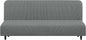 U-NICE HOME Stretch Futon Cover Armless Bed Slipcover - Soft Jacquard Fabric Washable for Pet Friendly, Grey