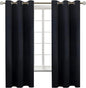 BGment Black Blackout Curtains for Bedroom 63 Inches Long, Black Out Room Darkening Light Blocking Thermal Insulated Grommet Window Drapes for Summer Heat, Each Panel 42 Inch Wide