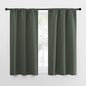 NICETOWN Bedroom Curtains Blackout Draperies - All Season Thermal Insulated Solid Rod Pocket Top Blackout Curtains/Drapes for Kid's Room (Dark Mallard, 1 Pair, 34 x 54 Inch)