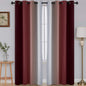SimpleHome Ombre Room Darkening Curtains 82 inches Length for Bedroom,Grommet Gradient Light Blocking Red Window Curtains for Living Room,2 Panels, 52x82 inches