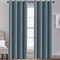 H.VERSAILTEX Blackout Curtain for Living Room Thermal Insulated Window Treatment Curtain Extra Long 108 inch Length Energy Saving Solid Grommet Top Blackout Drape, One Panel, Stone Blue，52"W x 108"L