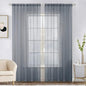 MIULEE 2 Panels Solid Color Sheer Window Curtains Elegant Window Voile Panels/Drapes/Treatment for Bedroom Living Room (54 X 84 Inches Dark Grey)