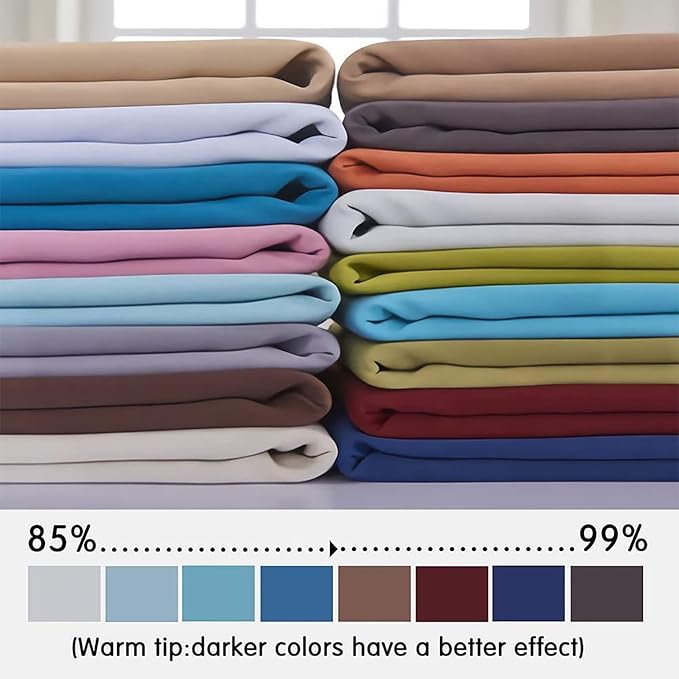 Yakamok Light Beige Curtains for Bedroom,Thermal Insulated Room Darkening Drapes for Living Room(38Wx90L, Light Beige, 2 Panels)