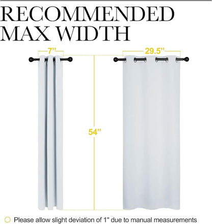 NICETOWN Room Darkening Curtain Panels for Bedroom, Easy-Care Solid Thermal Insulated Grommet Room Darkening Draperies/Drapes (Greyish White, 2 Panels, 34 by 54)
