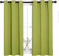 NICETOWN Blackout Curtain Panels for Loft, Thermal Insulated Window Decoration Blackout Draperies/Drapes (1 Pair, 34 x 45 inches in Fresh Green)
