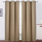 LEMOMO Natural Thermal Blackout Curtains/42 x 84 Inch/Set of 2 Panels Room Darkening Curtains for Bedroom