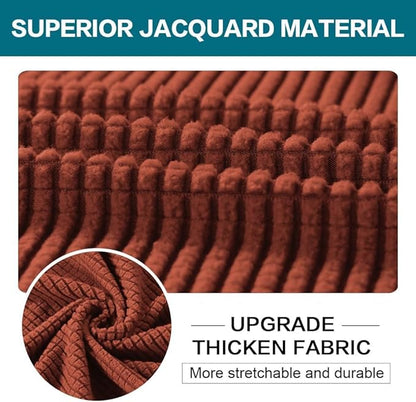 Turquoize 4 Piece Sofa Covers for 3 Cushion Couch Sofa Slipcover Soft Couch Cover for Dogs Washable Furniture Cover with 3 Individual Large Cushion Covers Feature Fabric (Large Sofa, Rust)