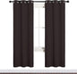 NICETOWN Blackout Curtain Panels for Bedroom Window, Triple Weave Microfiber Energy Saving Thermal Insulated Solid Grommet Blackout Draperies and Drapes(One Pair, 34 inches by 72 inches, Toffee Brown)