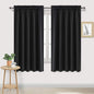 DWCN Blackout Curtains for Bedroom – Rod Pocket Thermal Insulated Noise Reducing Noise Reducing Drapes for Living Room, W 60 x L 63 Inch, 2 Panels, Black